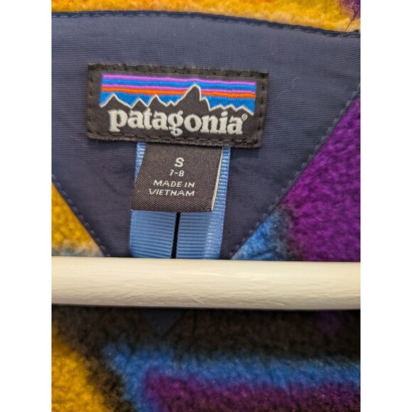 Patagonia Synchilla Cagoule Catalan Coral Kids Fleece Vision Quest Unisex S 7/8 - Picture 8 of 9